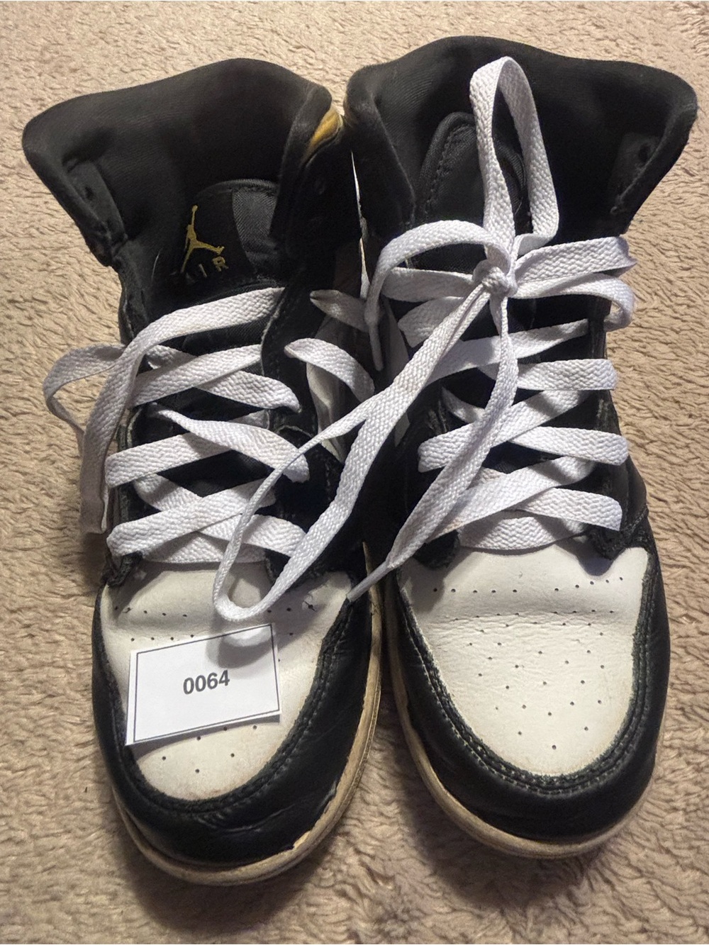 Nike Kids' Black, White & Yellow High-Top Sneakers